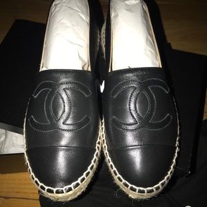 Chanel Black Espadrilles